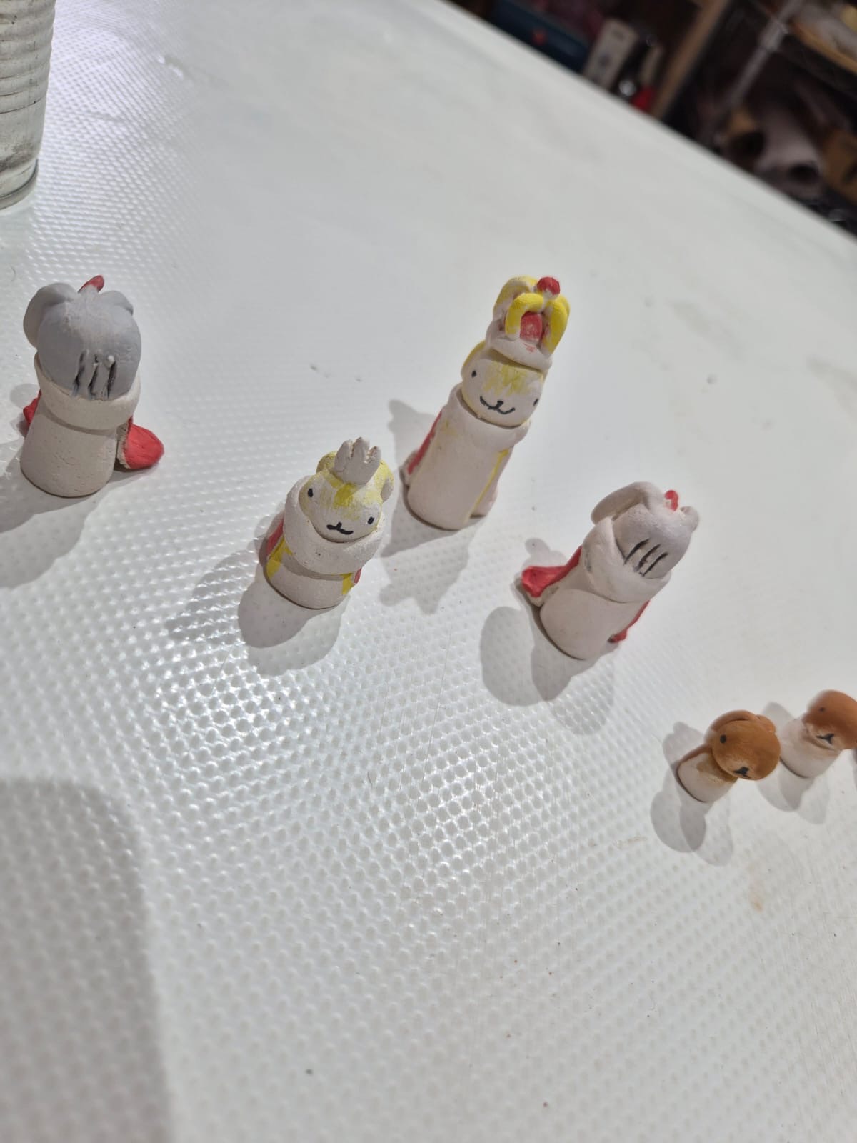 Ceramic chess figures by Edd