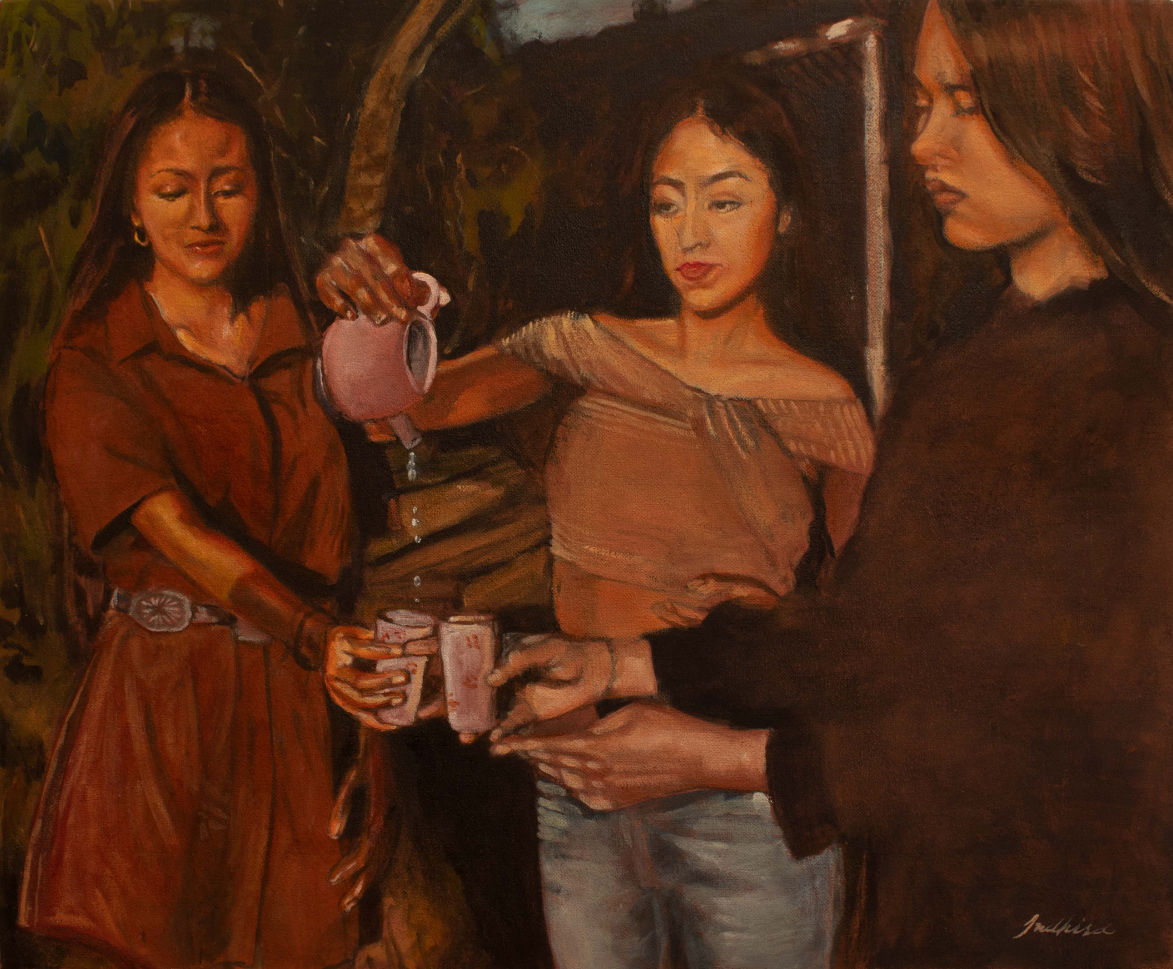Commissioned oil portrait by Indhira